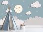 Preview: Fototapete für Kinderzimmer mit einem Mond am Himmel