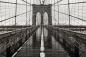 Preview: Schwarz-Weiß-Fototapete Brooklyn Bridge in New York