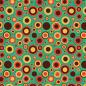 Preview: Vlies-Fototapete Kreismuster im 70er-Jahre Retro-Stil