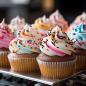 Preview: Vlies-Fototapete – Cupcakes KI-generiert