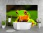 Preview: Vlies-Fototapete grüner Frosch in der Natur in einem Badezimmer