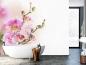 Preview: Fototapete aus Vlies mit einer blühenden Orchidee in einem Badezimmer