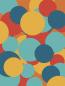 Preview: Retro-Fototapete - Kreismuster in 70er-Jahre-Farben im Hochformat