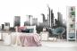 Preview: Fototapete Frankfurter Skyline im Artwork-Design