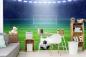 Preview: Fototapete für Jugendzimmer mit einem Fußball im Fußballstadion