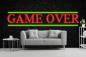 Preview: Vlies-Fototapete – Game Over Schriftzug auf schwarzer Steinwand im 80s-Stil