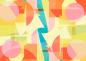 Preview: Fototapete geometrische Formen in bunten Farben