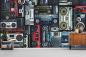 Preview: Fototapete Ghettoblaster Wand