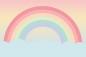 Preview: Fototapete mit einem Regenbogen in zarten Pastelltönen für Kinderzimmer