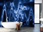 Preview: Fototapete Wellen-Design aus blauen Wellen im Badezimmer