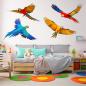 Preview: Wandtattoo 4 fliegende Papageien