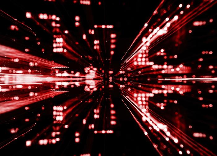 Fototapete rote Lichteffekte