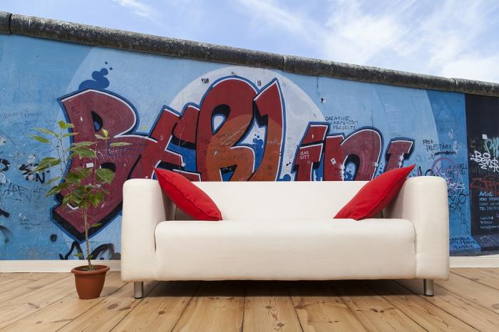 Vlies-Fototapete Berlin-Schriftzug an der Berliner Mauer (East Side Gallery)