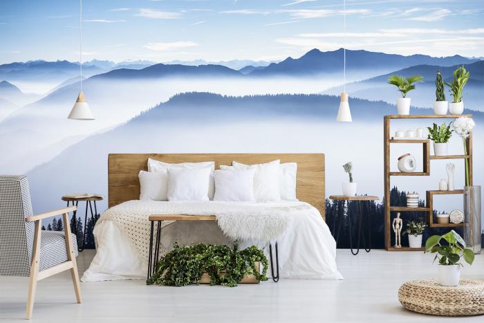 Fototapete Alpen im Nebel