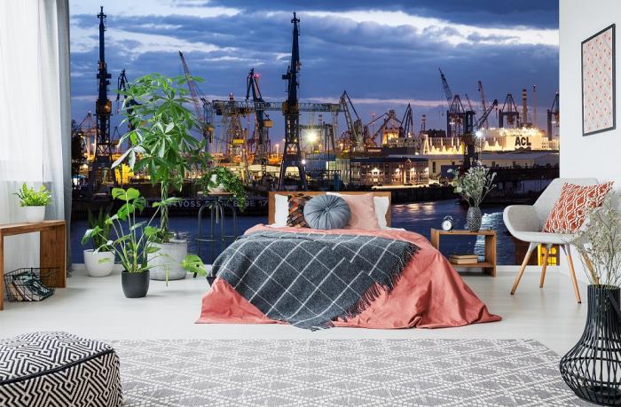 Fototapete Containerhafen Hamburg