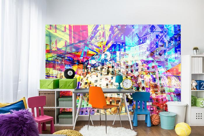 Vlies-Fototapete Berlin-Collage mit urbanen Bildelementen in bunten Farben