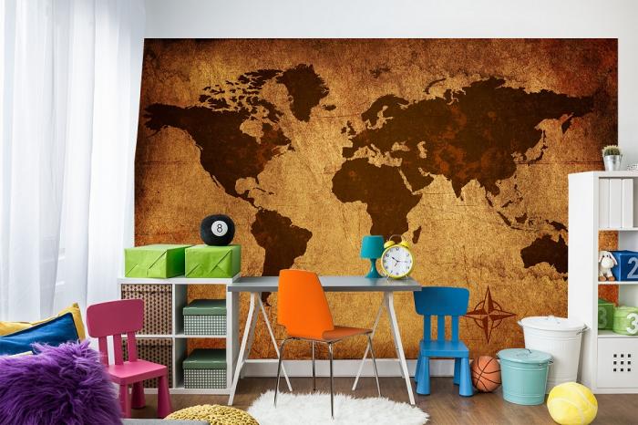 Fototapete alte Weltkarte