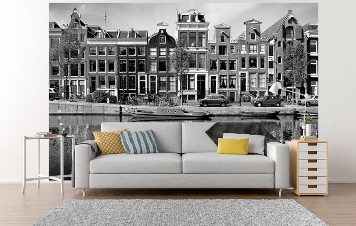 Fototapete Altbauten Amsterdam