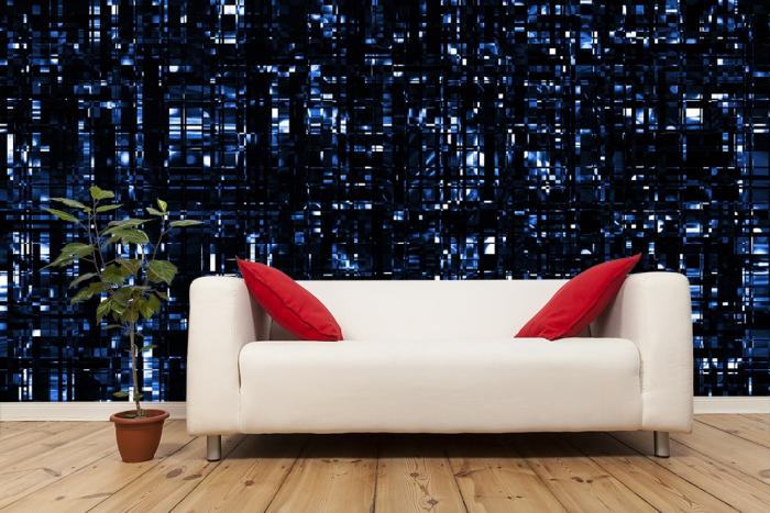 Fototapete kleine Kacheln mit blauen Schimmereffekten ✓ Online bestellen! ✓ Kostenloser Versand (DE) ✓ Kleistertapete oder selbstklebende Tapete