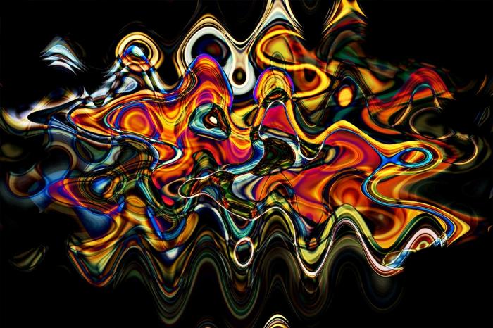 Fototapete buntes Design mit Schwingungen