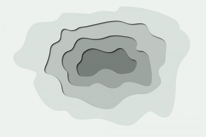 Designtapete 3D mit Tiefenwirkung im dezenten Grün