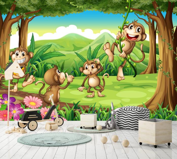 Fototapete Affen im Urwald