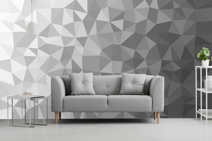 Vlies-Fototapete – Polygonmuster mit Farbverlauf