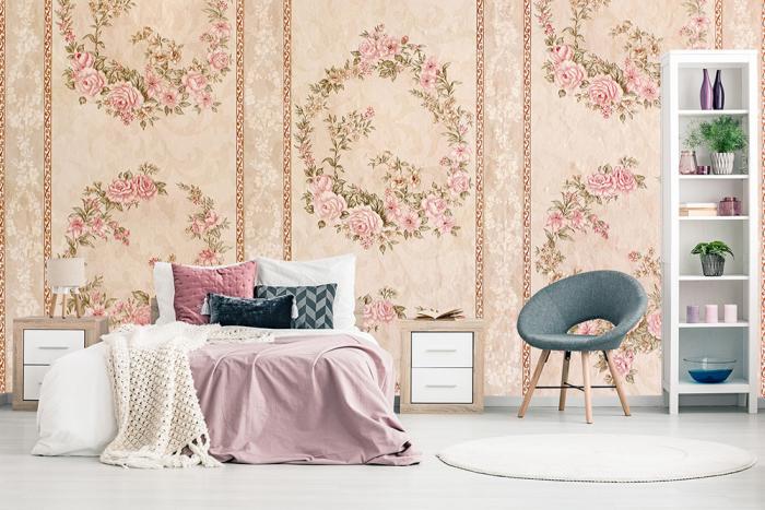 Fototapete Rosenmuster