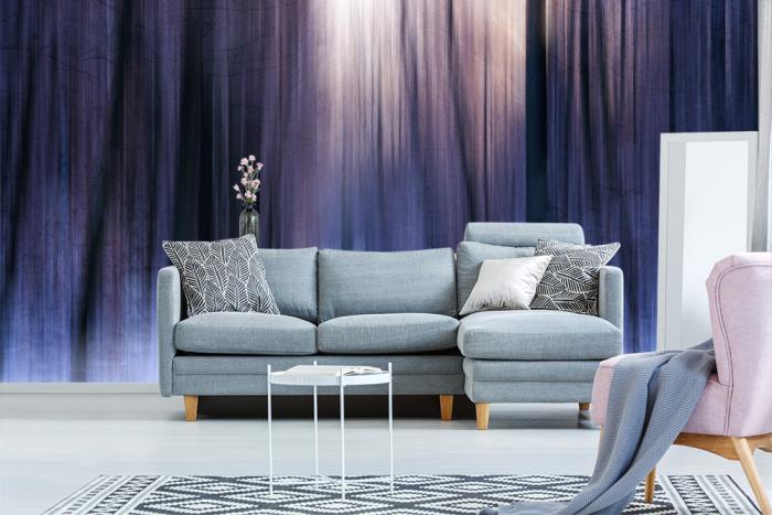 Fototapete abstrakter Winterwald