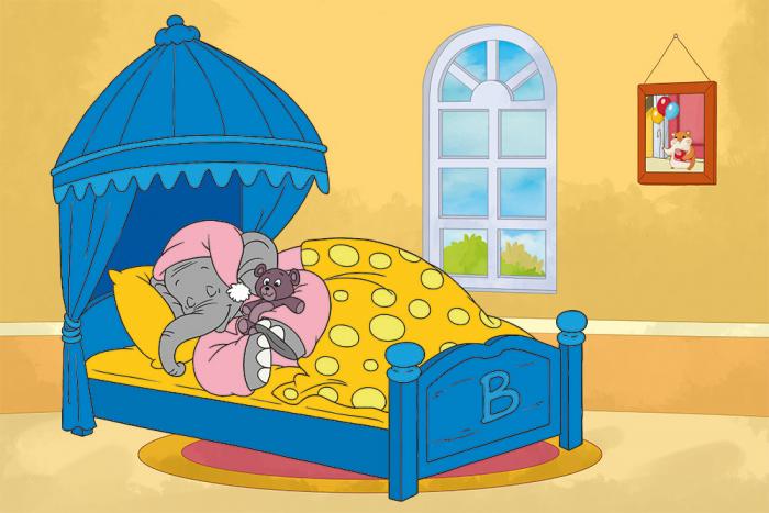 Fototapete von Benjamin Blümchen im Schlaf