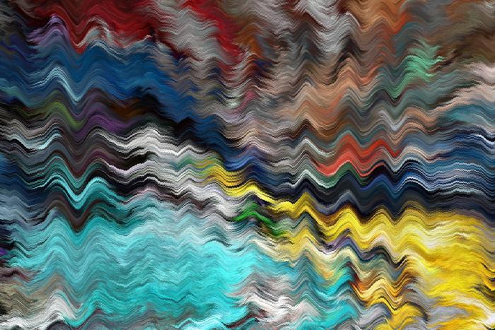 Designtapete wellenförmige Farbmuster