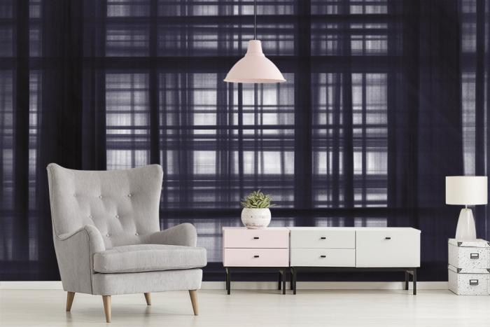 3D-Fototapete Design mit dunklen Streifen