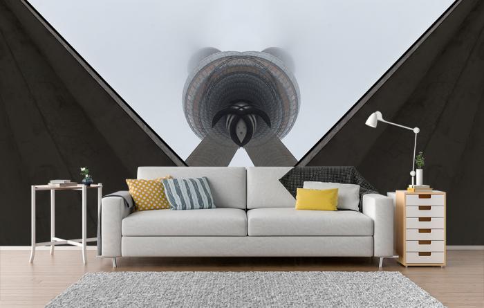 Vlies-Fototapete gespiegelter Fernsehturm von Berlin