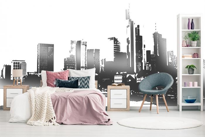 Fototapete Frankfurter Skyline im Artwork-Design