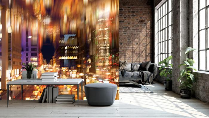 Vlies-Fototapete Friedrichstraße in Berlin mit Effekten in einem Loft