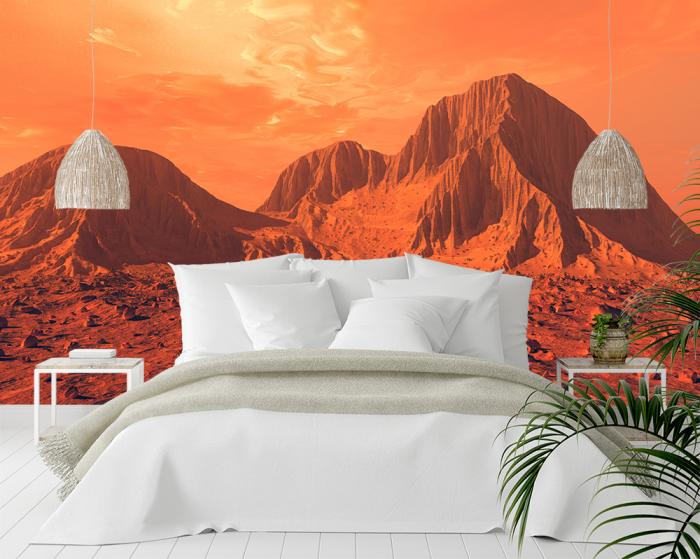 Fototapete Berge auf dem Mars