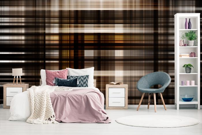 Vlies-Fototapete – Braunschwarzes Streifendesign