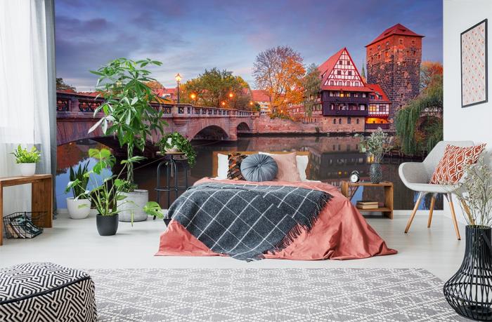 Fototapete Brücke in Nürnberg in Bayern