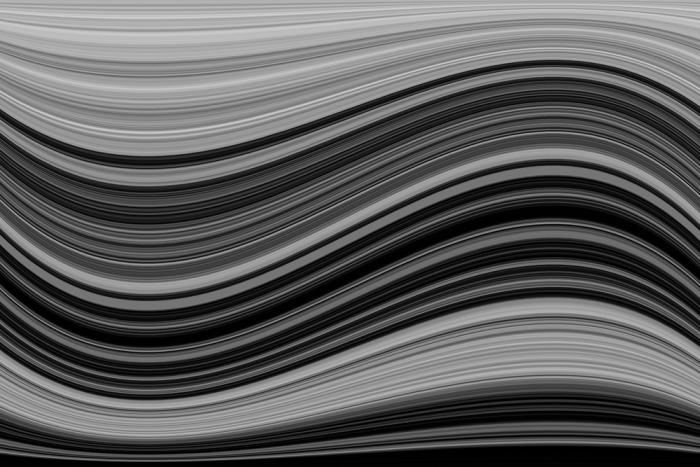 Fototapete schwarzweißes Wellendesign