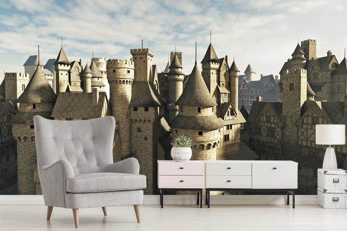 Fototapete Stadt im Mittelalter