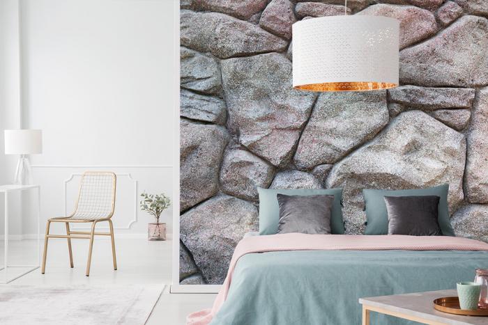 Fototapete große Steine einer Burgmauer