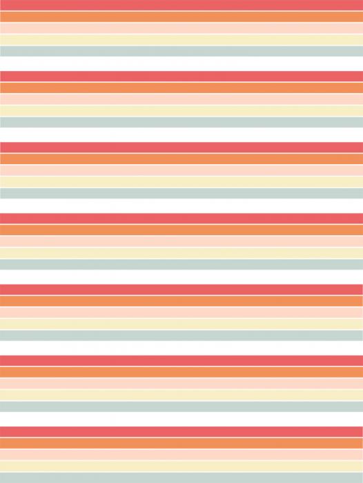 Streifentapete im Hochformat mit Querstreifen in bunten Pastelltönen