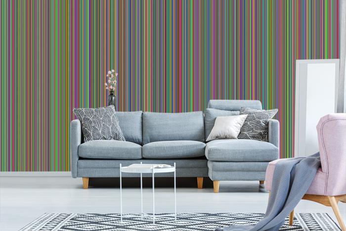 Vlies-Fototapete - Buntes Streifendesign mit vertikalen Streifen