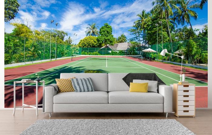Fototapete Tennisplatz auf den Malediven