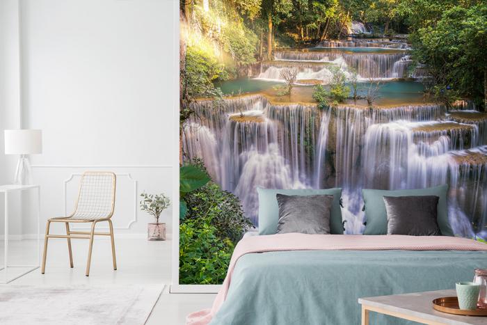 Fototapete Wasserfall Huai Mae Khamin in Thailand