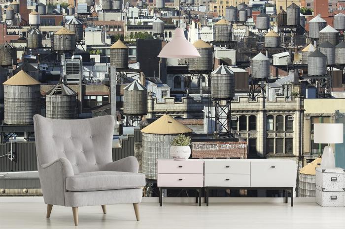 Fototapete Wasserspeicher in New York