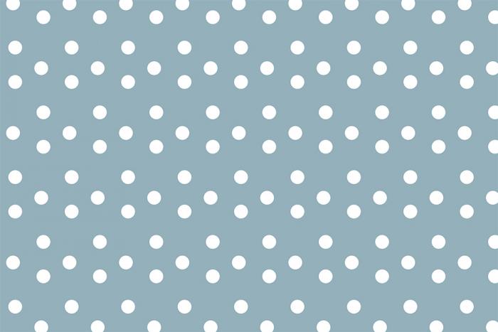 Kinderzimmer Punkte Tapete mit weißen Punkten auf blauem Hintergrund
