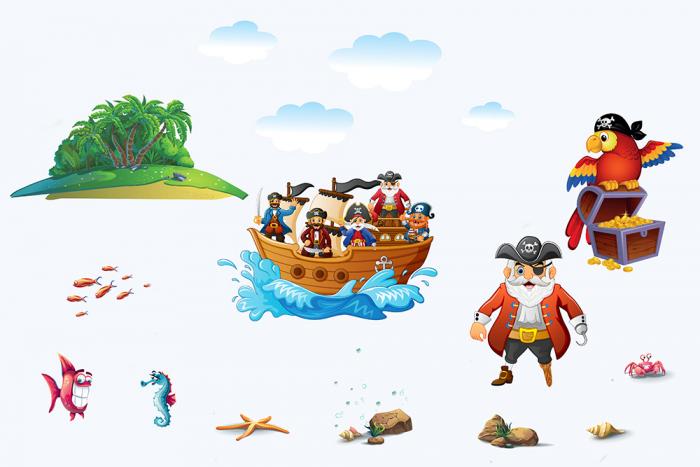 Fenstersticker Piraten