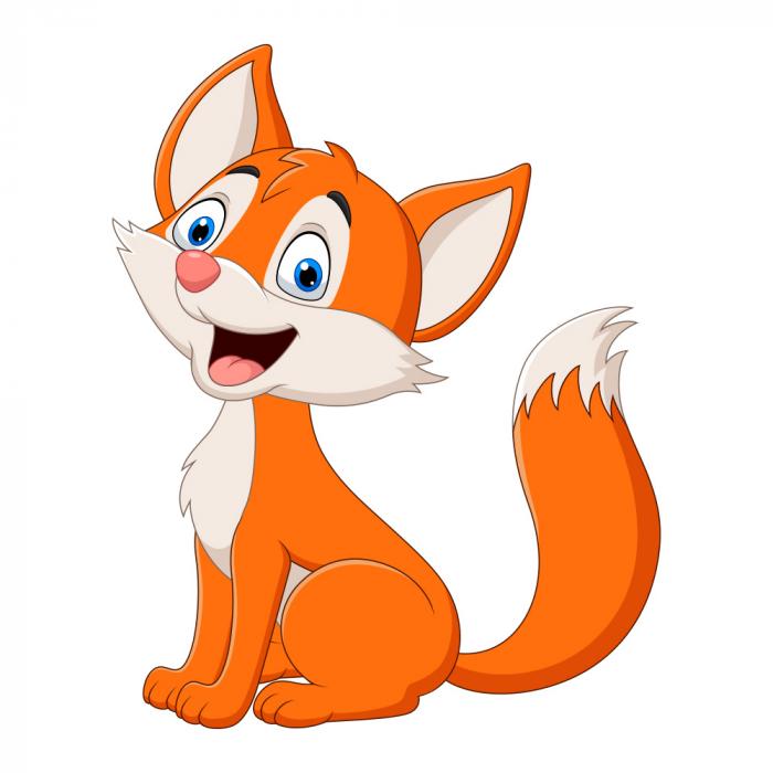 Wandaufkleber niedlicher Fuchs fürs Kinderzimmer