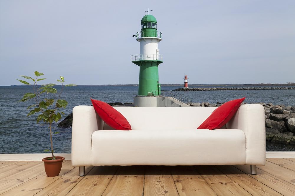 Fototapete Leuchtturm an der Ostsee